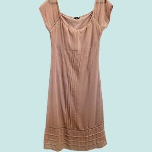 H&M Dusty Rose Dress Off The Shoulders Loose Fit Lightweight US 12/UK 16